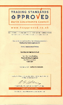 Trading Standards Approved Certificate